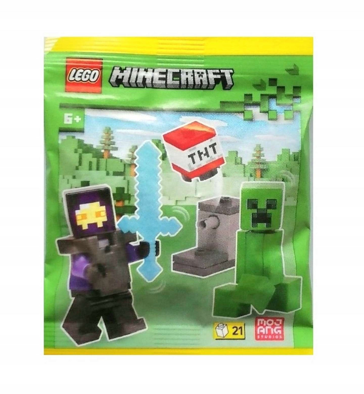 LEGO Minecraft Realm Raider met Creeper en TNT Launcher – Paper Bag