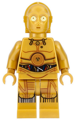 Minifig sw0700 - C-3PO - Colorful Wires, Printed Legs