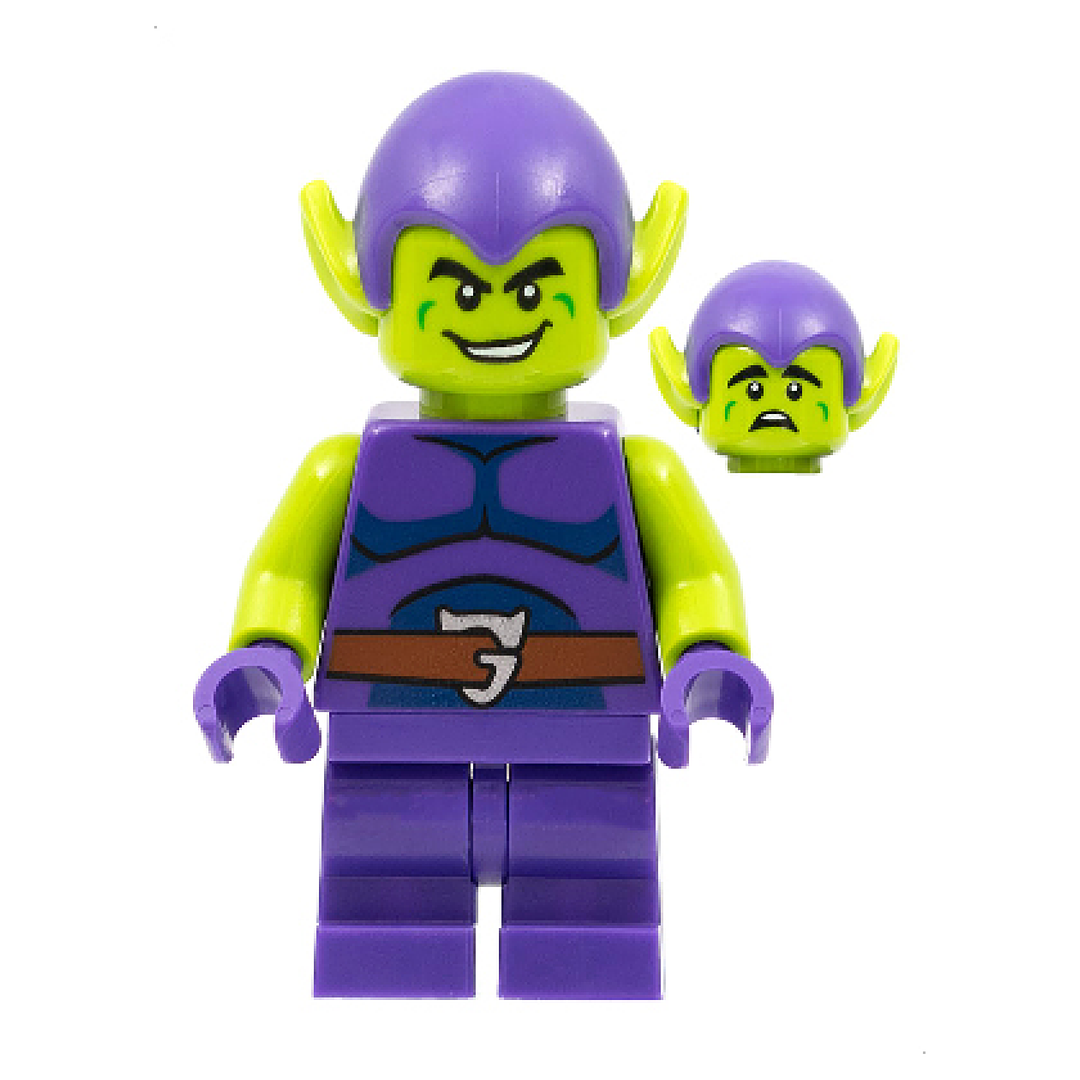 Green Goblin - Lime Skin, Dark Purple Outfit, Medium Legs, Dark Blue Stomach