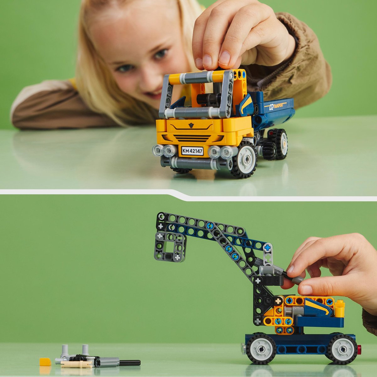 LEGO Technic Kiepwagen, 2in1 Bouwvoertuigen Speelgoed - 42147