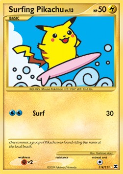 Surfing Pikachu Lv.13