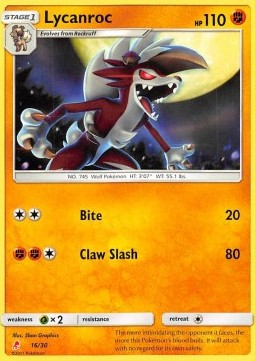 Lycanroc - SM Trainer Kit: Lycanroc & Alolan Raichu (Fixed) [TK10-L16]