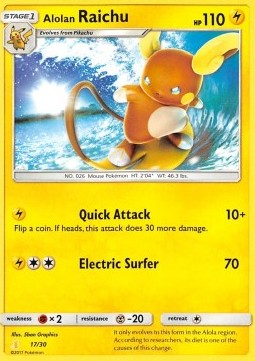 Alolan Raichu - SM Trainer Kit: Lycanroc & Alolan Raichu (Fixed) [TK10-A17]