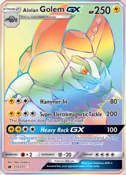 Alolan Golem GX - Crimson Invasion (Secret Rare) [CIN-113]