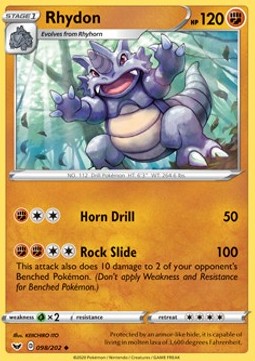 Rhydon - Sword & Shield (Uncommon) [SSH-98]