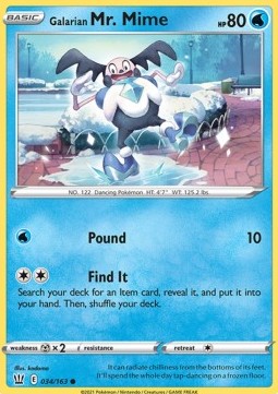 Galarian Mr. Mime - Battle Styles (Common) [BST-34]