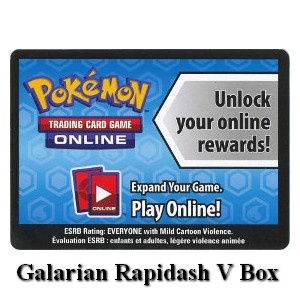 Online Code Card (Galarian Rapidash V Box) - Pokémon Products (Online Code Card)