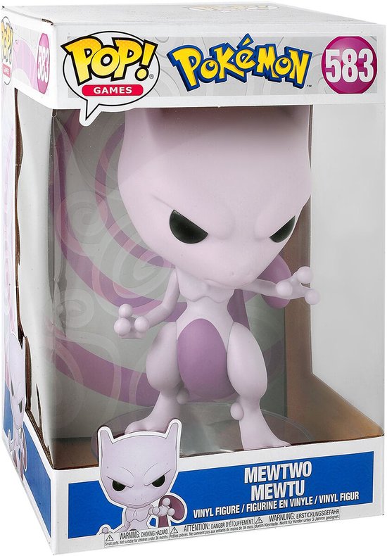 Pokémon Mewtwo - (Jumbo Pop!) Vinyl Figuur 583 Unisex Jumbo Pop! - Neutraal - Standard (DAMADGED BOX)