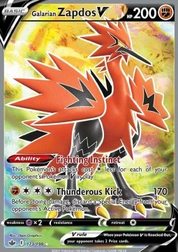 Galarian Zapdos V - Chilling Reign (Ultra Rare) [CRE-173]
