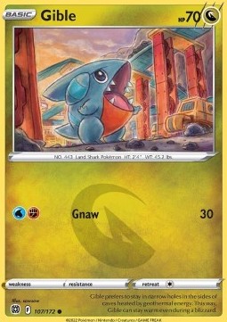 Gible - Brilliant Stars (Common) [BRS-107]