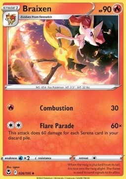Braixen - Silver Tempest (Uncommon) [SIT-026]