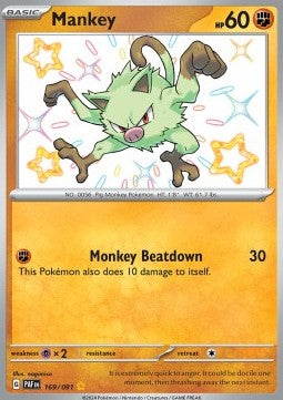 Mankey - Paldean Fates (Shiny Rare) [PAF-169]