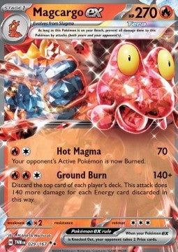 Magcargo ex - Twilight Masquerade (Double Rare) [TWM-029]