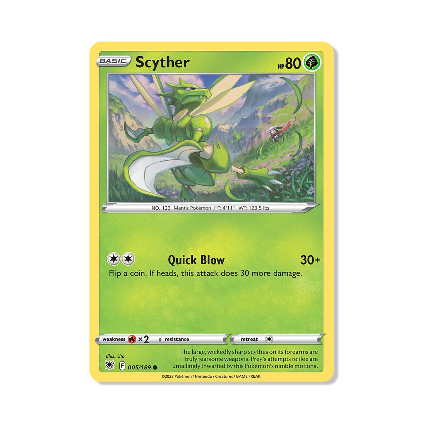 Scyther Pokémon Pokémon Astral Radiance - Normal kaart | Engels