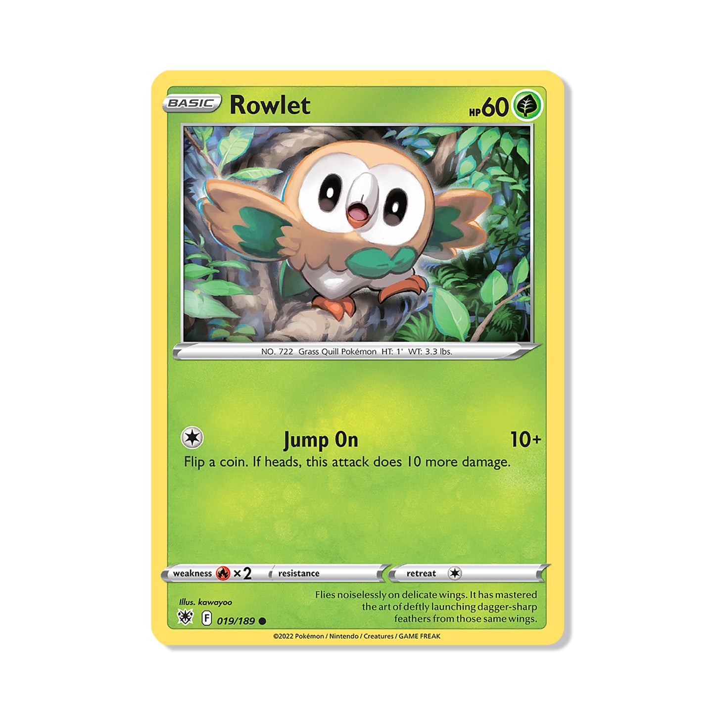 Rowlet Pokémon Pokémon Astral Radiance - Normal kaart | Engels