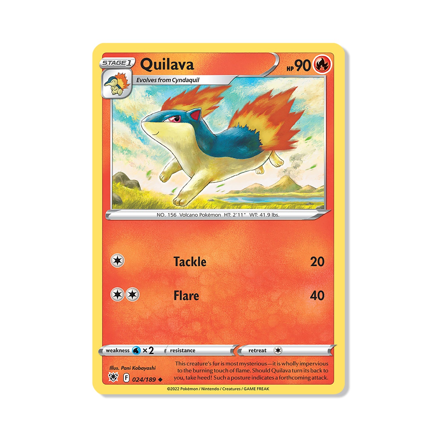 Quilava Pokémon Pokémon Astral Radiance - Normal kaart | Engels
