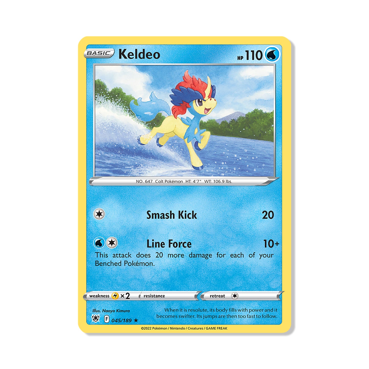 Keldeo Pokémon Pokémon Astral Radiance - Holo kaart | Engels