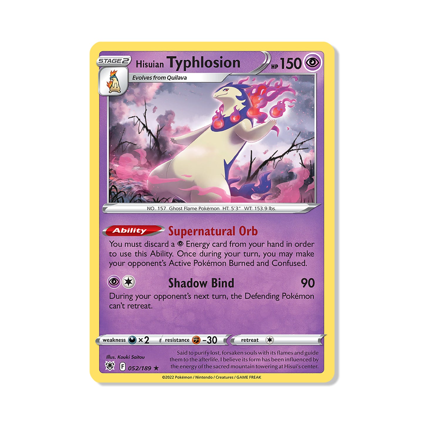 Hisuian Typhlosion Pokémon Pokémon Astral Radiance - Normal kaart | Engels