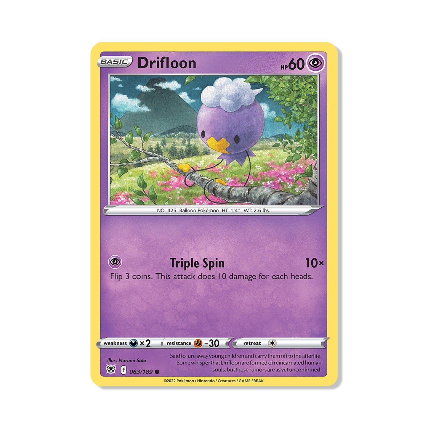 Drifloon Pokémon Pokémon Astral Radiance - Normal kaart | Engels