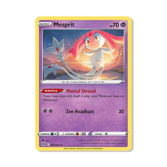 Mesprit Pokémon Pokémon Astral Radiance - Normal kaart | Engels