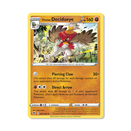 Hisuian Decidueye Pokémon Pokémon Astral Radiance - Holo kaart | Engels