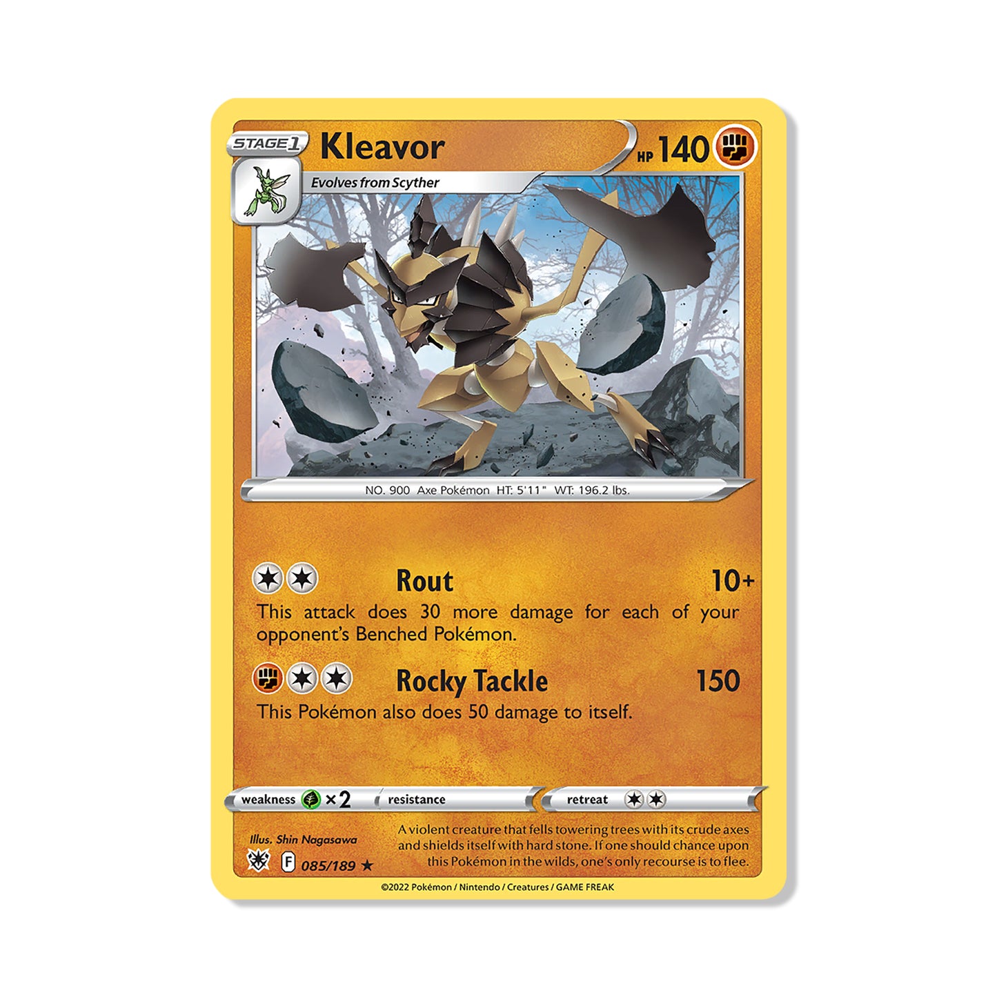Kleavor Pokémon Pokémon Astral Radiance - Normal kaart | Engels