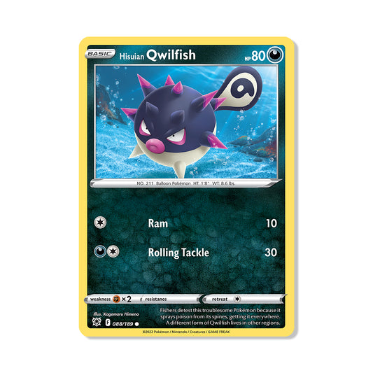 Hisuian Qwilfish Pokémon Pokémon Astral Radiance - Normal kaart | Engels