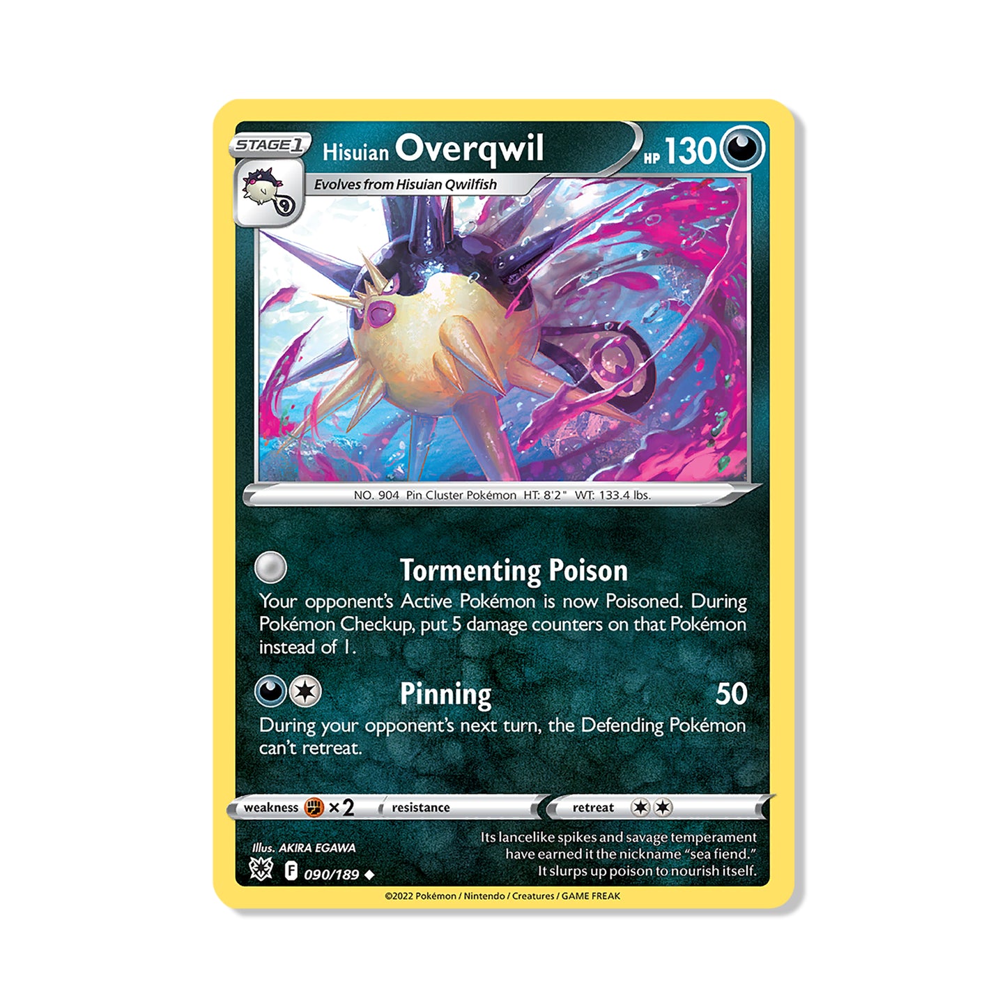 Hisuian Overqwil Pokémon Pokémon Astral Radiance - Normal kaart | Engels