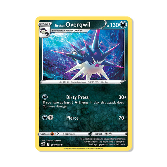 Hisuian Overqwil Pokémon Pokémon Astral Radiance - Normal kaart | Engels