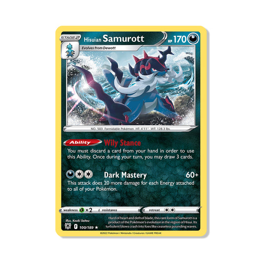 Hisuian Samurott Pokémon Pokémon Astral Radiance - Normal kaart | Engels