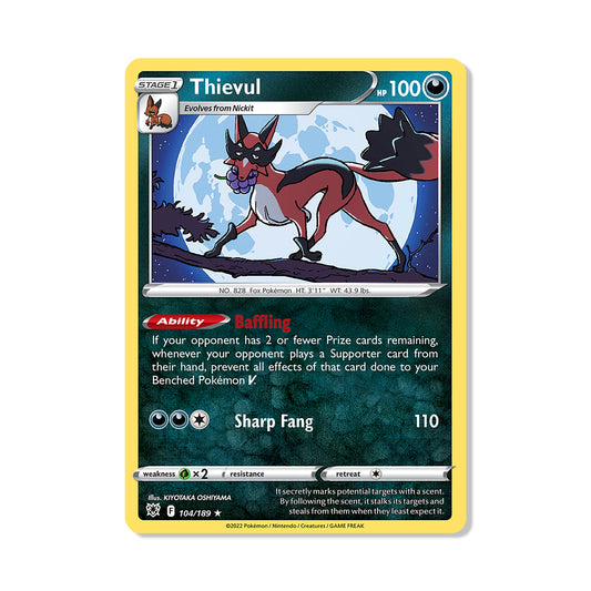 Thievul Pokémon Pokémon Astral Radiance - Normal kaart | Engels