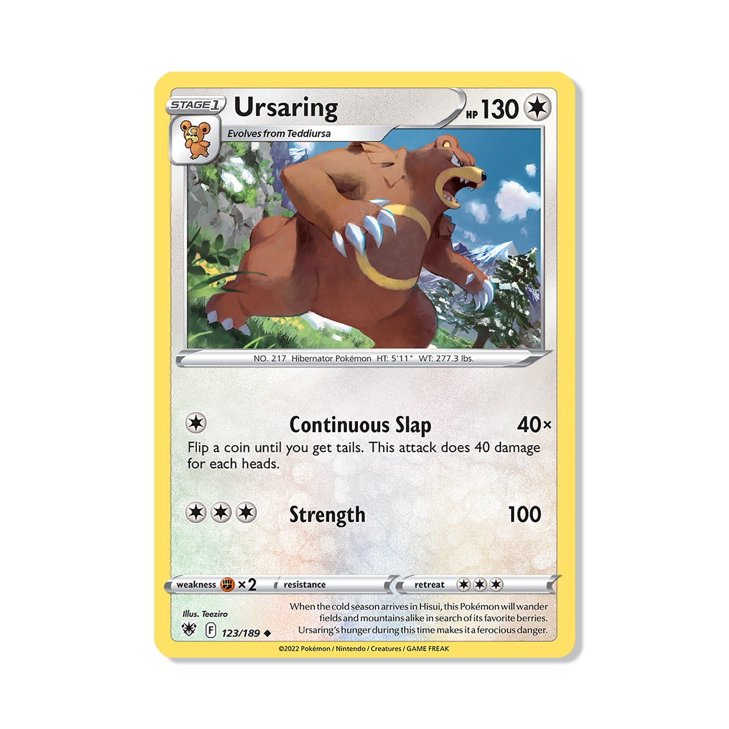 Ursaring Pokémon Pokémon Astral Radiance - Normal kaart | Engels