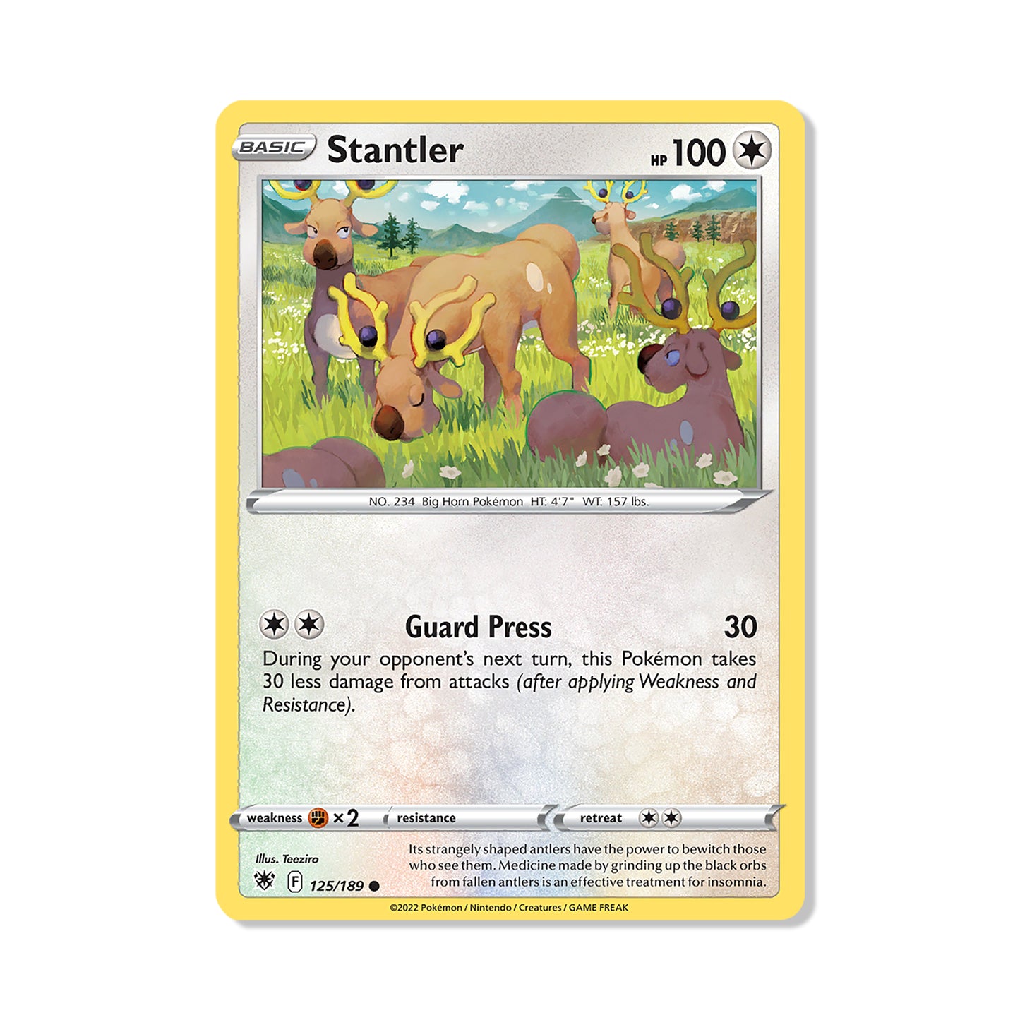 Stantler Pokémon Pokémon Astral Radiance - Normal kaart | Engels