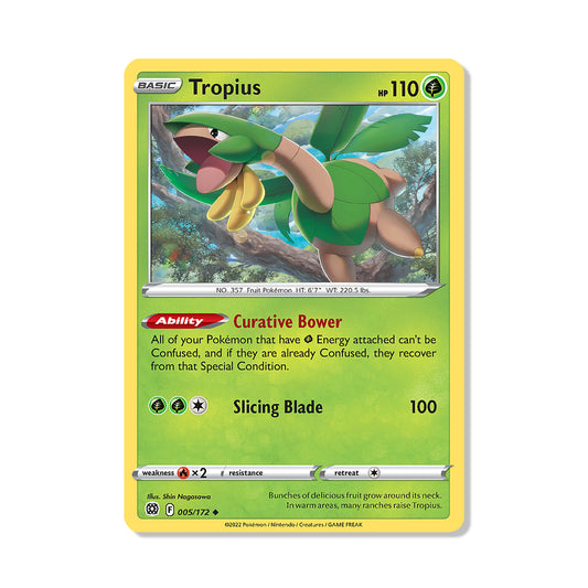 Tropius Pokémon Sword & Shield Brilliant Stars - Normal kaart | Engels