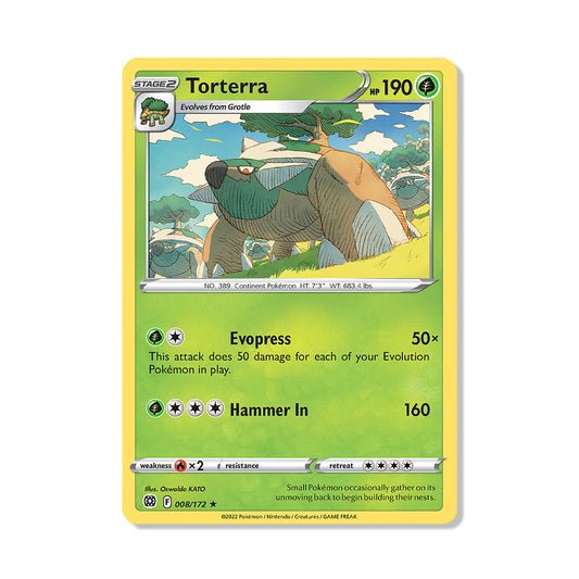 Torterra Pokémon Sword & Shield Brilliant Stars - Reverse Holo kaart | Engels