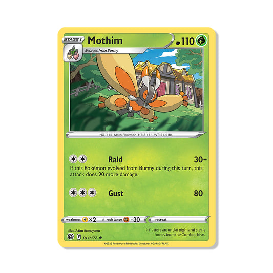 Mothim Pokémon Sword & Shield Brilliant Stars - Reverse Holo kaart | Engels