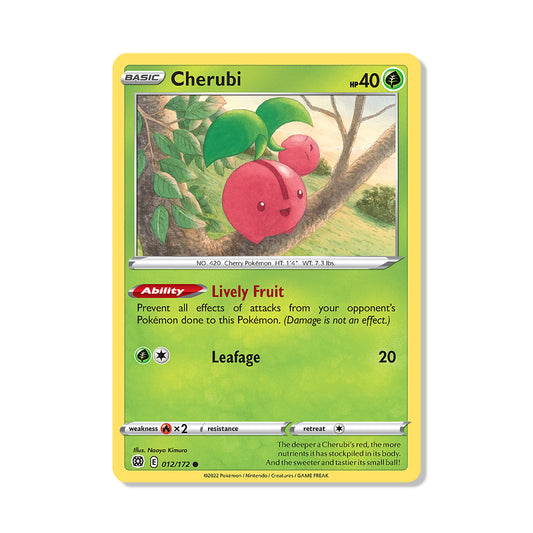 Cherubi Pokémon Sword & Shield Brilliant Stars - Reverse Holo kaart | Engels