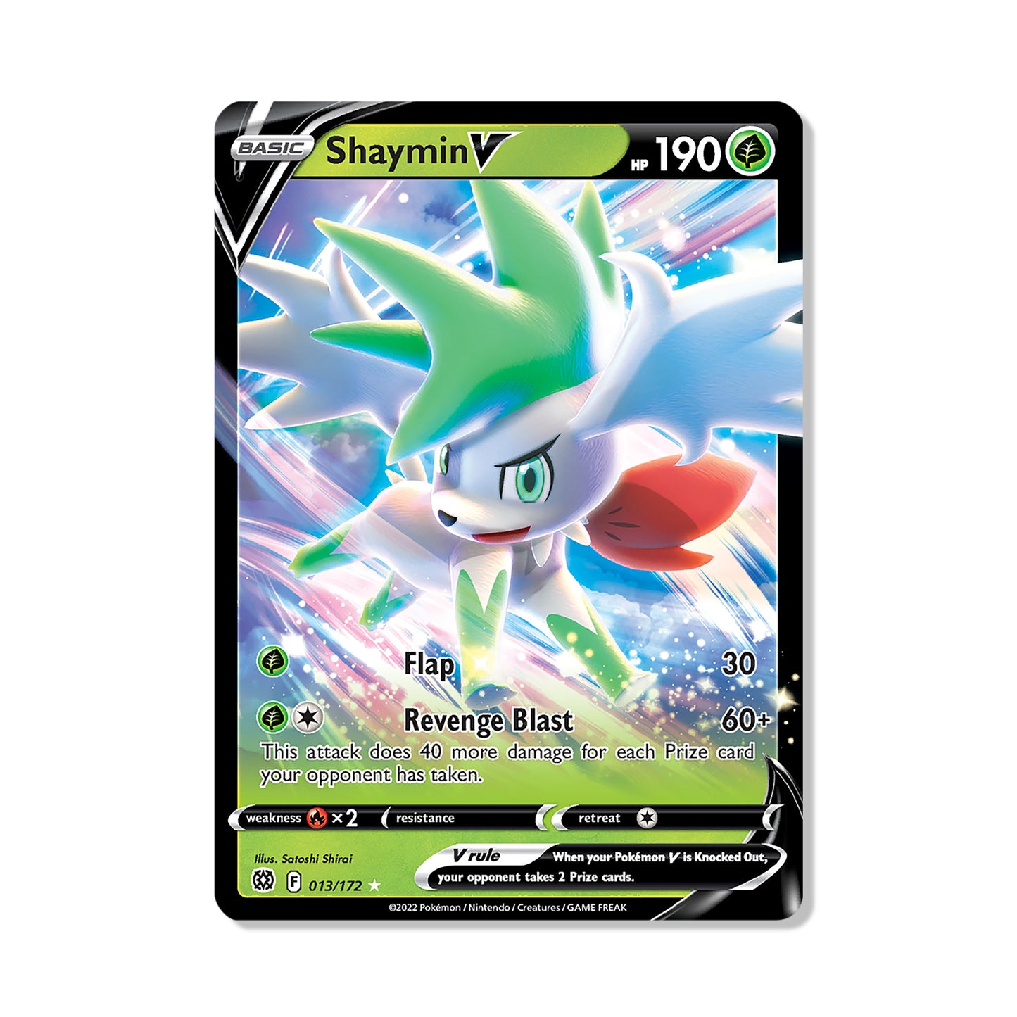 Shaymin V Pokémon Sword & Shield Brilliant Stars - Full Art kaart | Engels