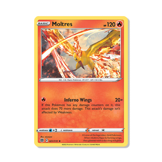 Moltres Pokémon Sword & Shield Brilliant Stars - Holo kaart | Engels
