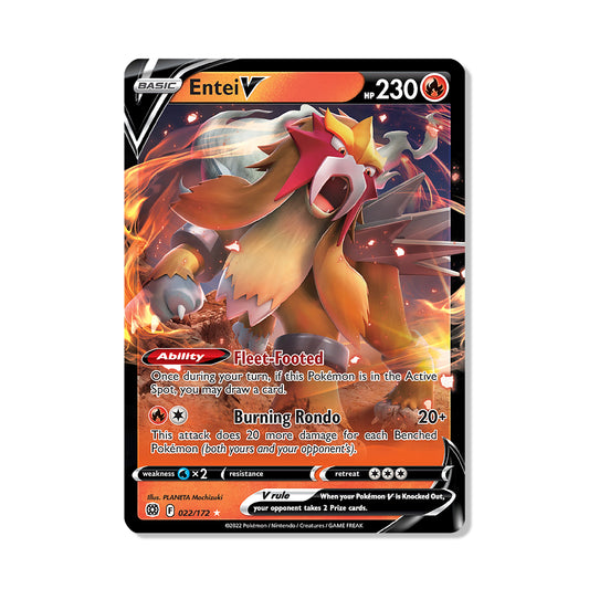 Entei V Pokémon Sword & Shield Brilliant Stars - Full Art kaart | Engels
