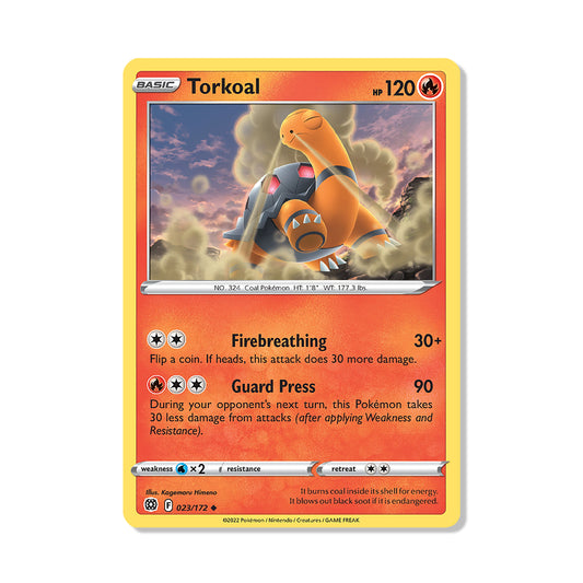 Torkoal Pokémon Sword & Shield Brilliant Stars - reverse Holo kaart | Engels