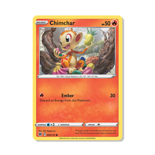 Chimchar Pokémon Sword & Shield Brilliant Stars - Normal kaart | Engels