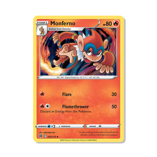 Monferno Pokémon Sword & Shield Brilliant Stars - Normal kaart | Engels