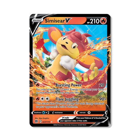 Simisear V Pokémon Sword & Shield Brilliant Stars - Full Art kaart | Engels
