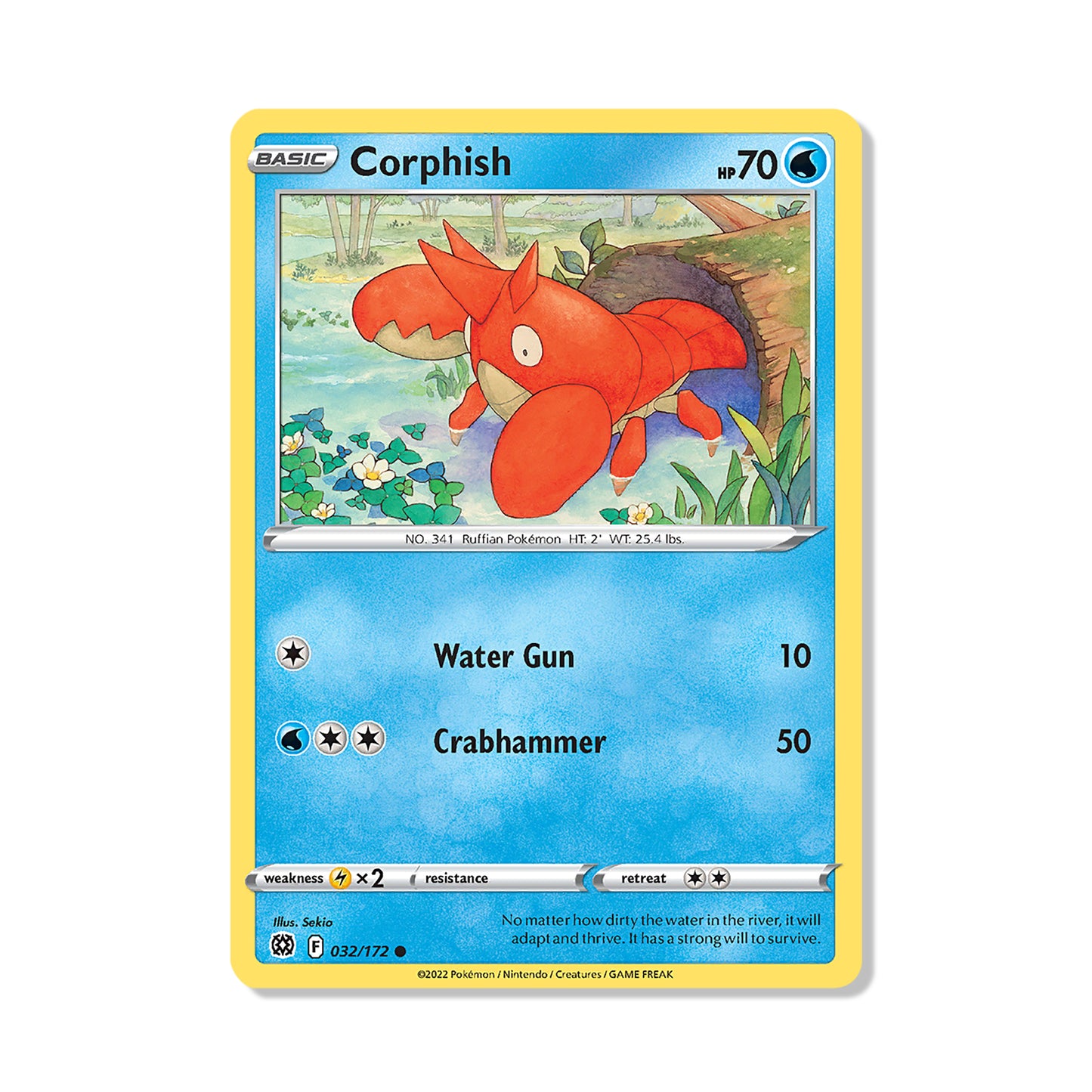 Corphish Pokémon Sword & Shield Brilliant Stars - Reverse Holo kaart | Engels