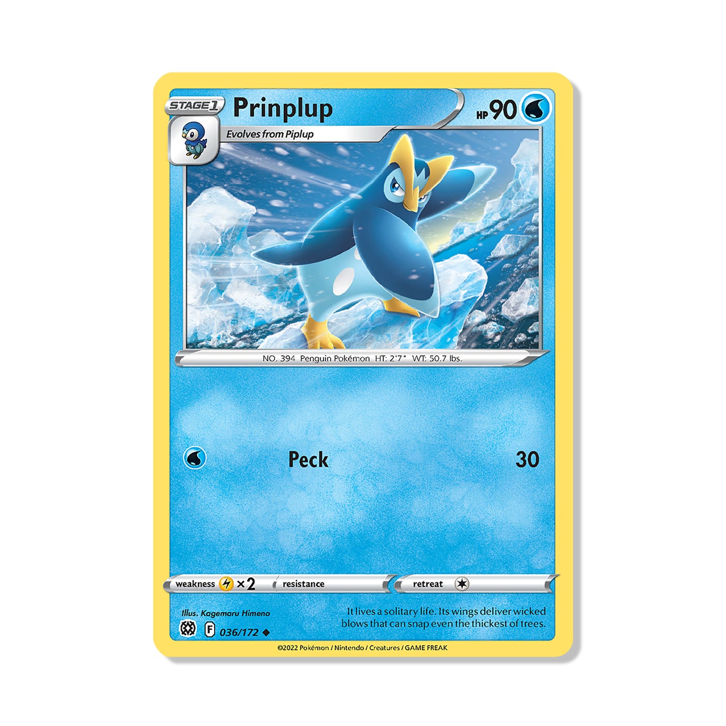 Prinplup Pokémon Sword & Shield Brilliant Stars - Reverse Holo kaart | Engels