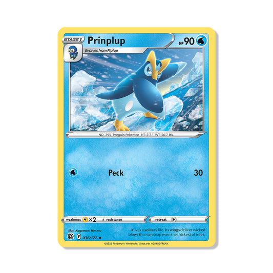 Prinplup Pokémon Sword & Shield Brilliant Stars - Normal kaart | Engels