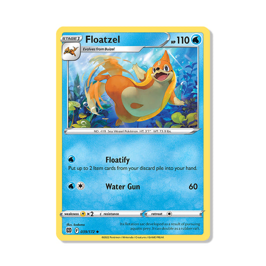 Floatzel Pokémon Sword & Shield Brilliant Stars - Normal kaart | Engels