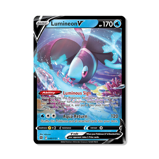 Lumineon V Pokémon Sword & Shield Brilliant Stars - Full Art kaart | Engels