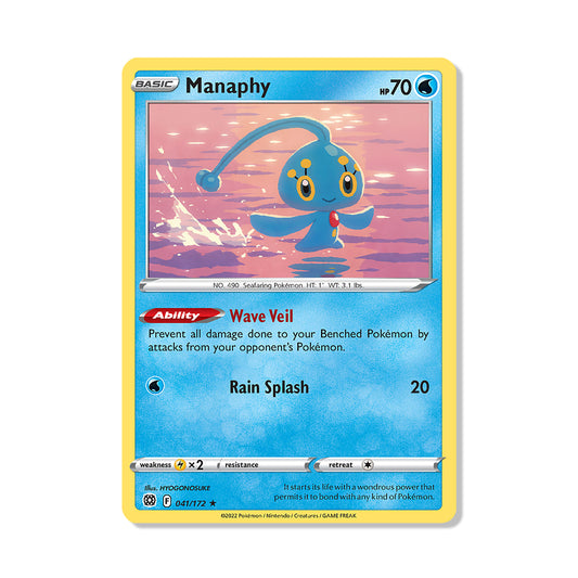 Manaphy Pokémon Sword & Shield Brilliant Stars - Normal kaart | Engels